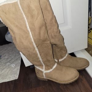 Sherpa lined knee high boots